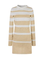 Metallic Stripe Sweaterdress