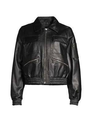 Leather Bomber Jacket