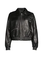 Leather Bomber Jacket