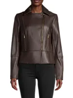 Peplum Leather Jacket