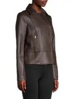 Peplum Leather Jacket