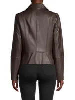 Peplum Leather Jacket