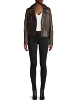 Peplum Leather Jacket