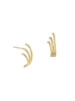 14K Yellow Solid Gold Uptown Studs