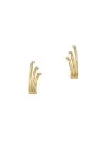 14K Yellow Solid Gold Uptown Studs