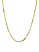 14K Yellow Solid Gold Estate Cuban Necklace