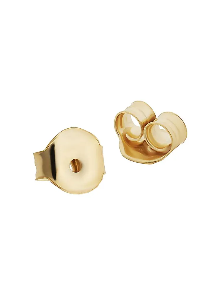14K Yellow Gold, White Topaz Seeing Sparks Drop Earrings
