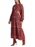 Kissa Cotton Printed Maxi Dress