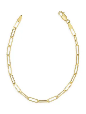 14K Yellow Solid Gold Venice Link Bracelet