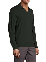 Lasca Knit Wool Polo Sweater