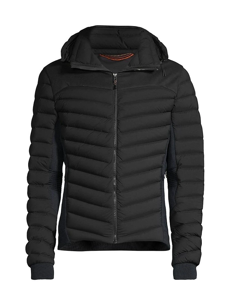 Warmer Insulated Stretch Nylon Down Jacket