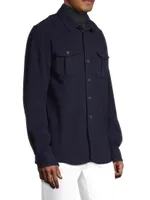 Classic Wool-Nylon Blend Overshirt