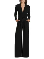 Kieran II Belted Crepe Wide-Leg Jumpsuit