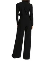 Kieran II Belted Crepe Wide-Leg Jumpsuit