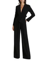 Kieran II Belted Crepe Wide-Leg Jumpsuit