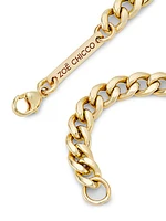 Identity 14K Yellow Gold & 0.41 TCW Pavé Diamond Medium Hollow Curb Chain Id Bracelet