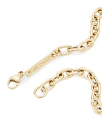 Heavy Metal 14K Yellow Gold Medium Oval-Link Chain Bracelet