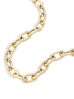 Heavy Metal 14K Yellow Gold Medium Oval-Link Chain Bracelet