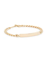 Identity 14K-Yellow-Gold & 0.015 TCW Diamond Chain Bracelet