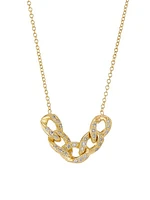 Heavy Metal 14K Yellow Gold & 0.25 TCW Diamond Necklace