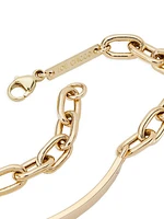 Identity 14K Yellow Gold & 0.03 TCW Diamond ID Bracelet