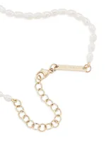 14K Yellow Gold & 3MM Cultured Freshwater Pearl Necklace