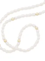 14K Yellow Gold & 3MM Cultured Freshwater Pearl Necklace