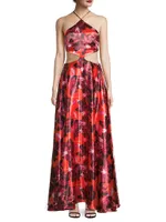 Bella Floral Cut Out Maxi Dress