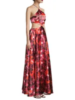 Bella Floral Cut Out Maxi Dress