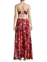 Bella Floral Cut Out Maxi Dress