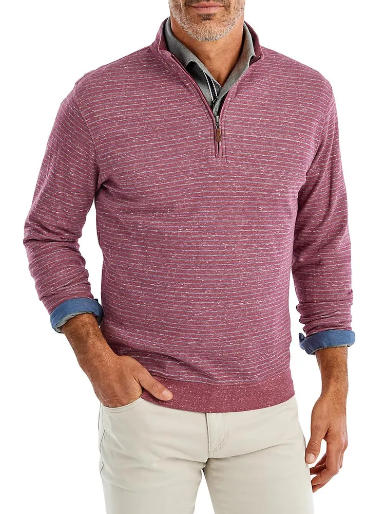 Skiles Striped Quarter-Zip Sweater