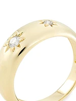 14K Yellow Gold & 0.23 TCW Diamond Star Band