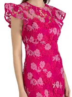 Rachel Floral Lace Midi-Dress