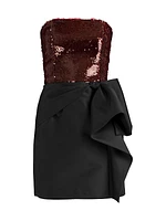 Bowery Sequined Ruffle Minidress