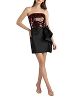 Bowery Sequined Ruffle Minidress