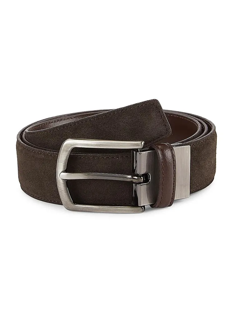 COLLECTION Reversible Leather & Suede Belt