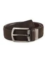 COLLECTION Reversible Leather & Suede Belt