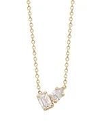 Paris 14K Yellow Gold & 0.5 TCW Diamond Pendant Necklace