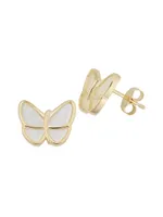 14K Yellow Gold Flutter By Studs