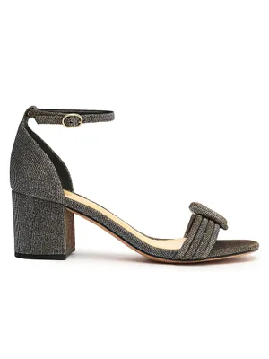 Vicky Metallic Block-Heel Sandals