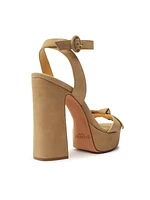 Clarita Curve Suede Platform Sandals