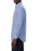 James Tech Cotton Button-Up Shirt