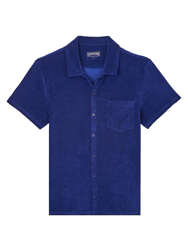 Organic Cotton Terry Button-Up