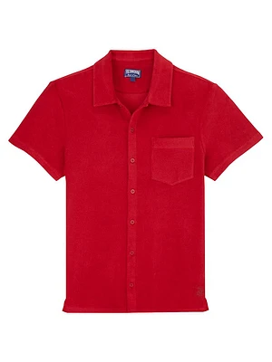 Organic Cotton Terry Button-Up