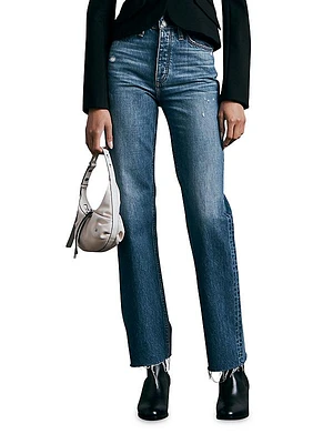 Alex High-Rise Straight-Leg Jeans