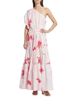 Asymmetric Cotton Maxi Dress