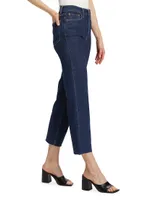 70s Stove Pipe High-Rise Crop Jeans