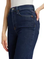 70s Stove Pipe High-Rise Crop Jeans