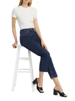 70s Stove Pipe High-Rise Crop Jeans