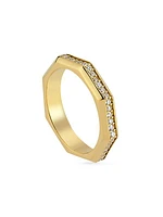 Luminescence 18K Gold & Diamond Polished Celestial Ring